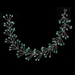 Accesoriu modern pentru decor par WED66 Argintiu cu cristale de 35cm - Green cu Reflexii Accesoriu modern pentru decor par WED66 Argintiu cu cristale de 35cm - Green cu Reflexii